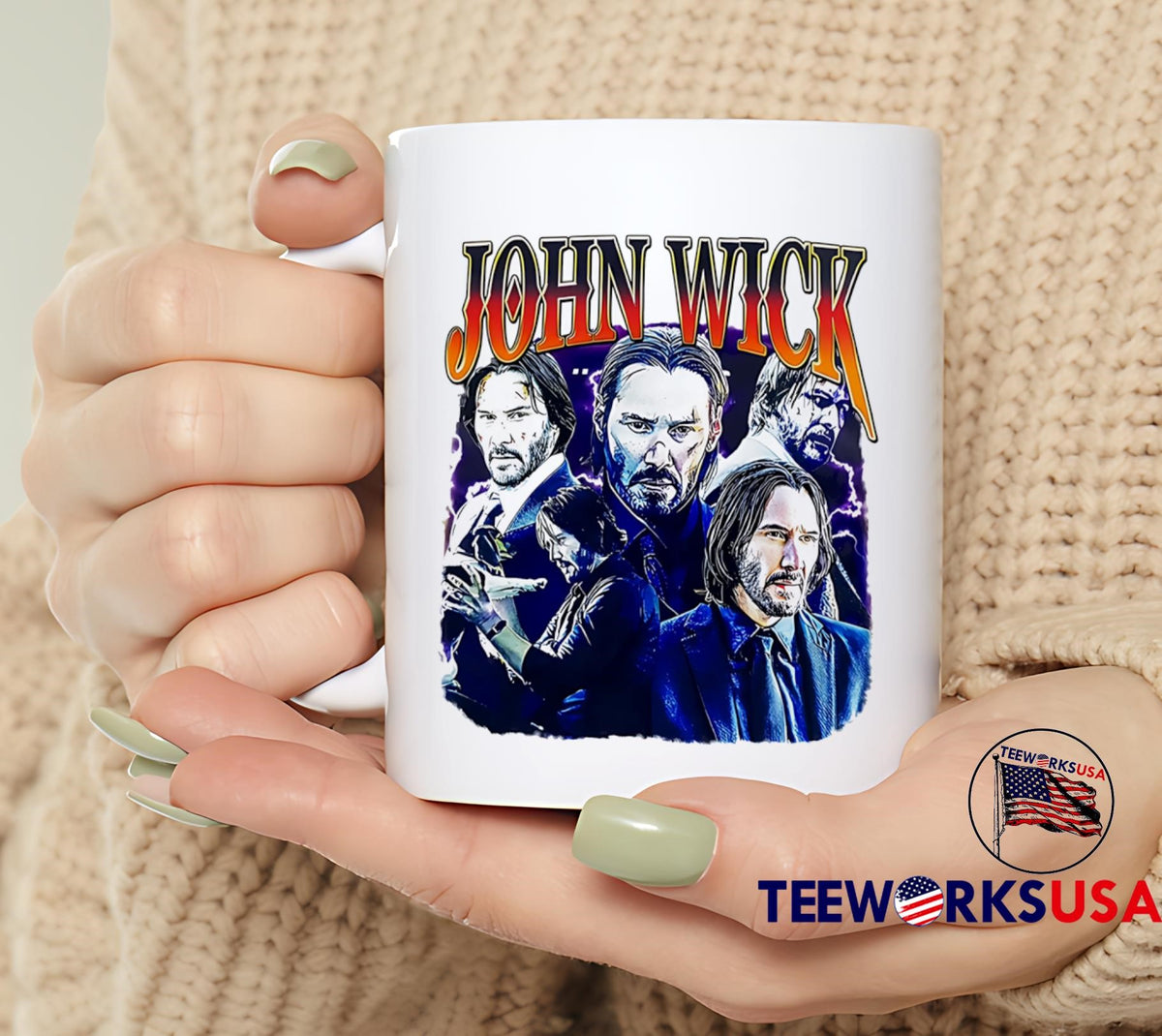 John Wick Film series graphic - Adult & Kids T-Shirts, Sweatshirts & Hoodies apparel design preview 6