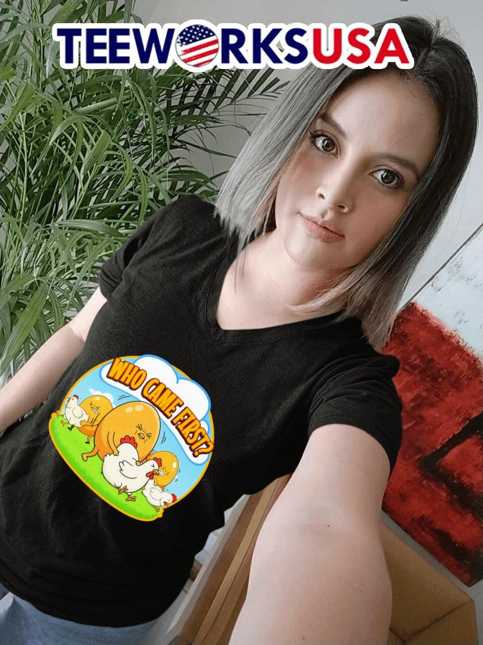 Who came first chicken egg - Adult & Kids T-Shirts, Sweatshirts & Hoodies apparel design preview 7
