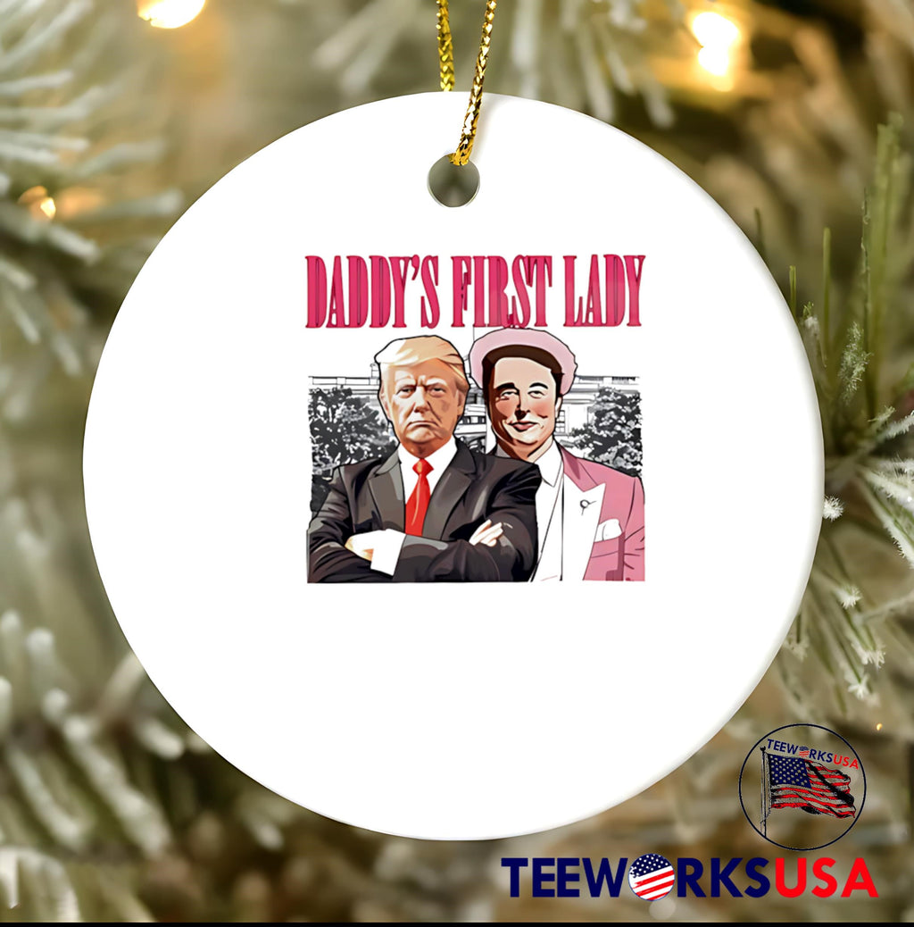 Trump And Elon Musk Daddy's First Lady - Adult & Kids T-Shirts, Sweatshirts & Hoodies apparel design preview 3