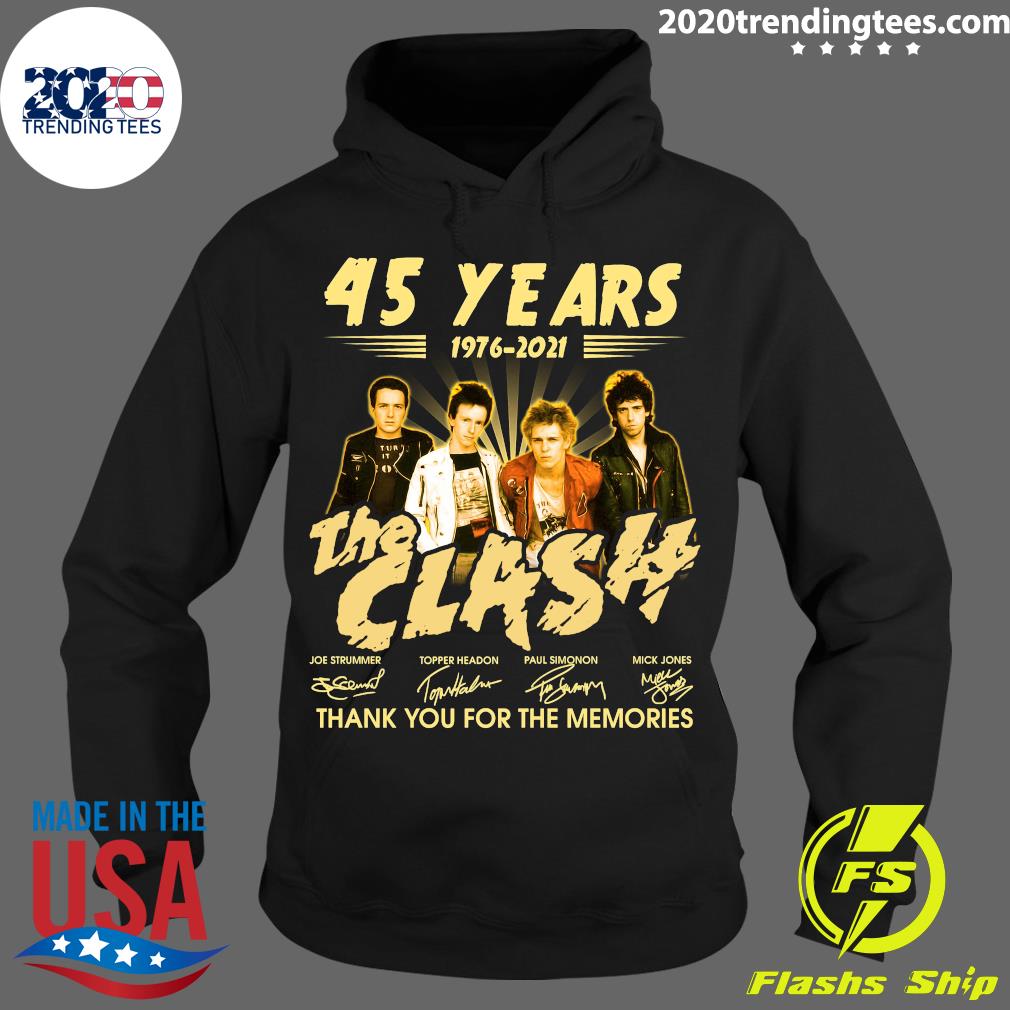 45 Years 1976-2021 The Clash Signature Thank You For - Adult & Kids T-Shirts, Sweatshirts & Hoodies apparel design preview 2