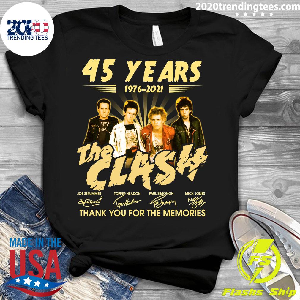 45 Years 1976-2021 The Clash Signature Thank You For - Adult & Kids T-Shirts, Sweatshirts & Hoodies apparel design preview 3