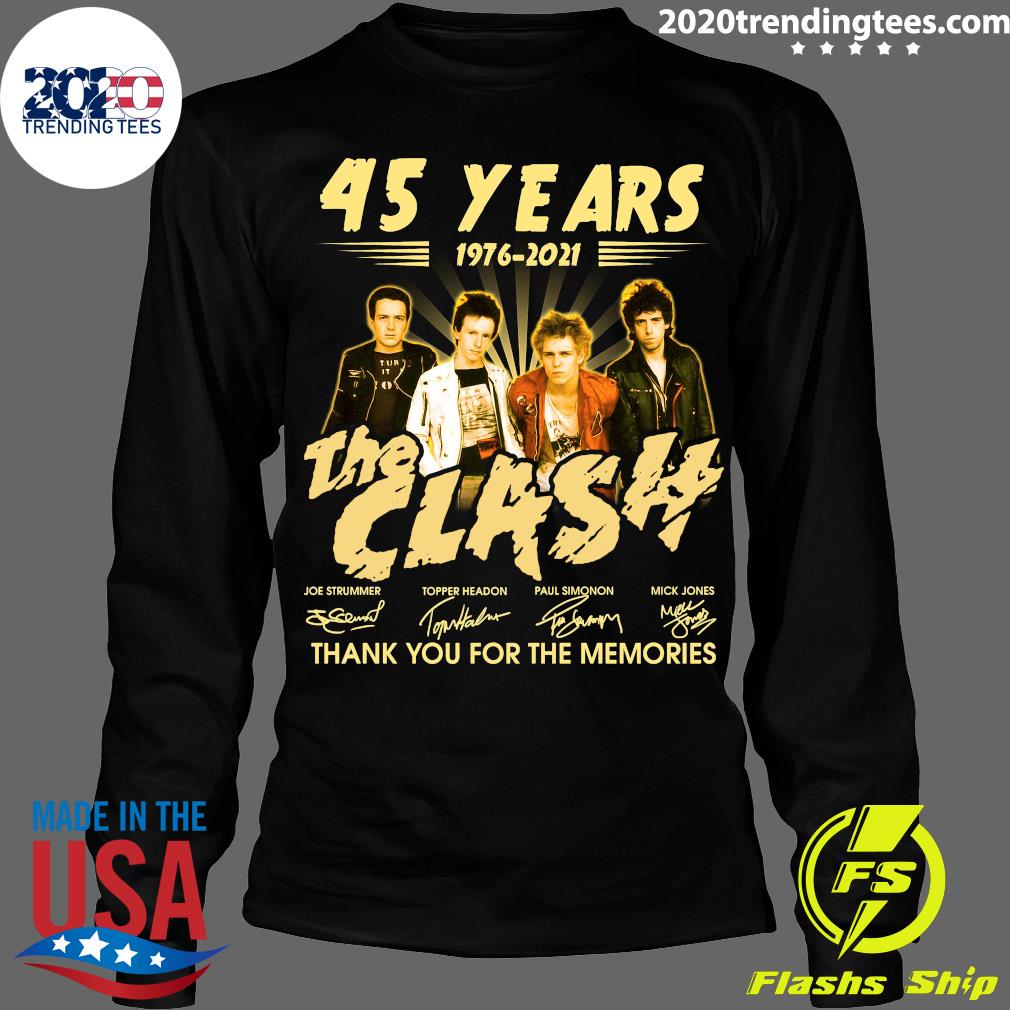 45 Years 1976-2021 The Clash Signature Thank You For - Adult & Kids T-Shirts, Sweatshirts & Hoodies apparel design preview 4