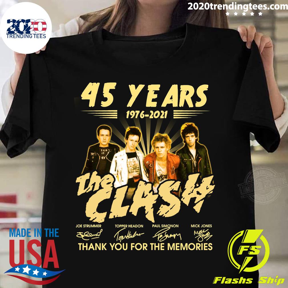 45 Years 1976-2021 The Clash Signature Thank You For - Adult & Kids T-Shirts, Sweatshirts & Hoodies apparel design preview 1