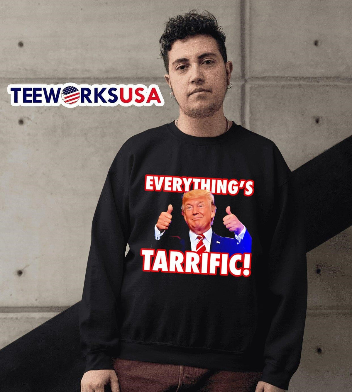 Everything's Tarrific Trump - Adult & Kids T-Shirts, Sweatshirts & Hoodies apparel design preview 6