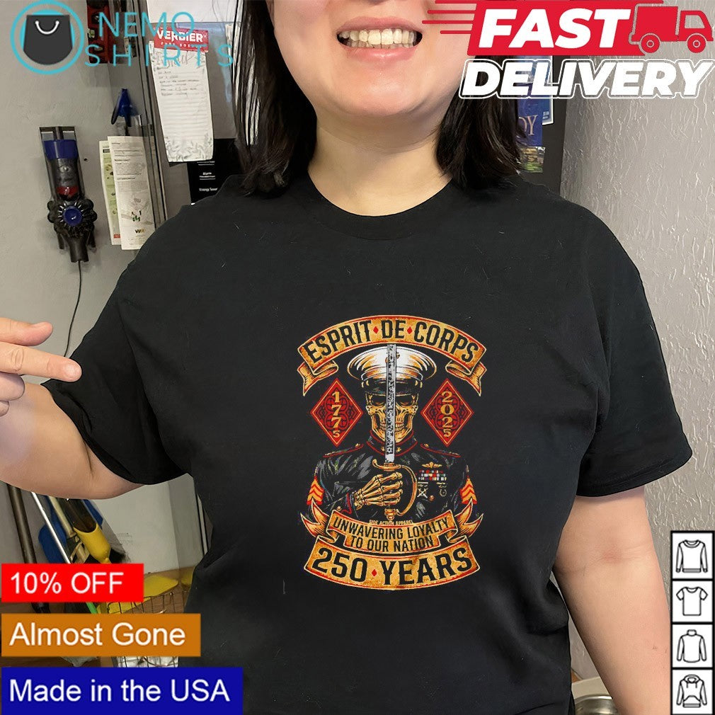 Esprit de corps unwavering loyalty to our nation 250 - Adult & Kids T-Shirts, Sweatshirts & Hoodies apparel design preview 3