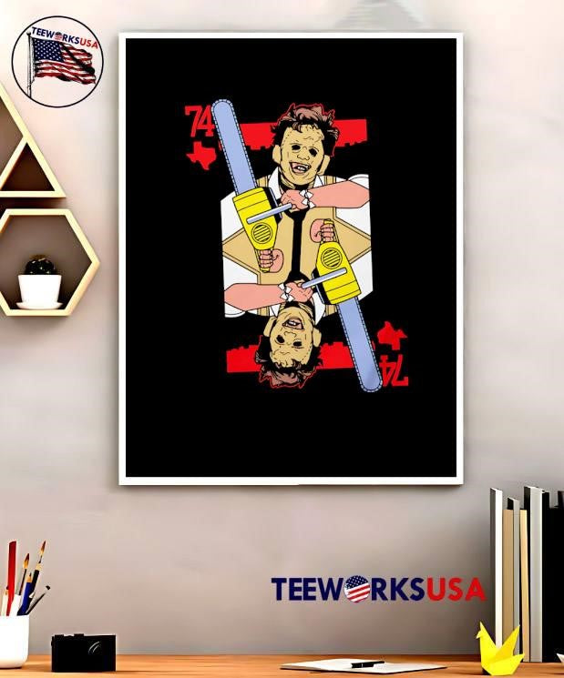 Leatherface 74 horror halloween - Adult & Kids T-Shirts, Sweatshirts & Hoodies apparel design preview 5