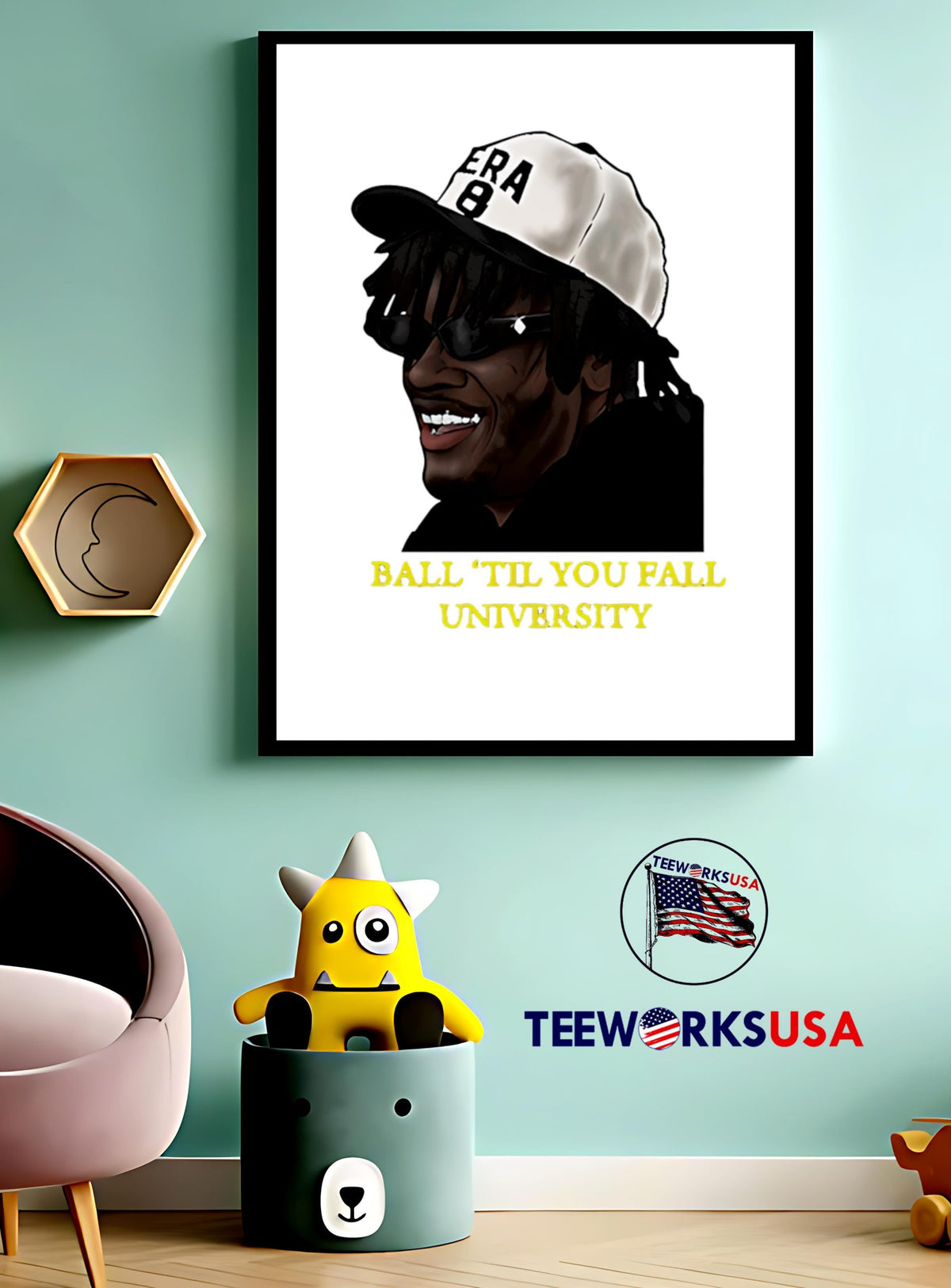 Lamar Jackson Ball 'Til You Fall University - Adult & Kids T-Shirts, Sweatshirts & Hoodies apparel design preview 4