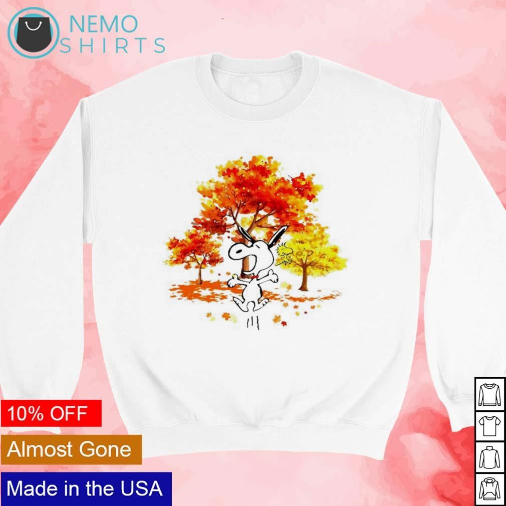 Snoopy and Woodstock love fall tree - Adult & Kids T-Shirts, Sweatshirts & Hoodies apparel design preview 3