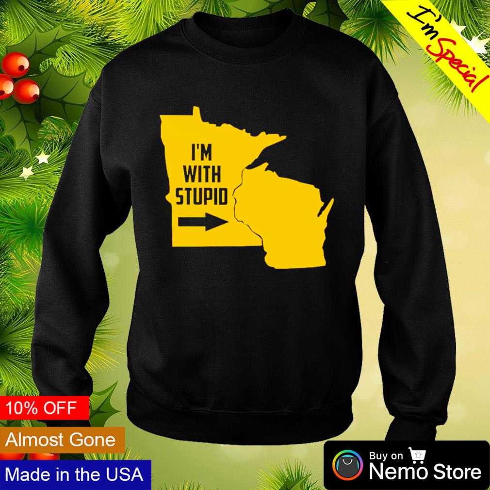 Minnesota I'm with stupid - Adult & Kids T-Shirts, Sweatshirts & Hoodies apparel design preview 4