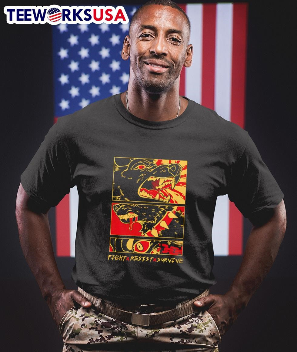 Fight Resist Survive - Adult & Kids T-Shirts, Sweatshirts & Hoodies apparel design preview 1