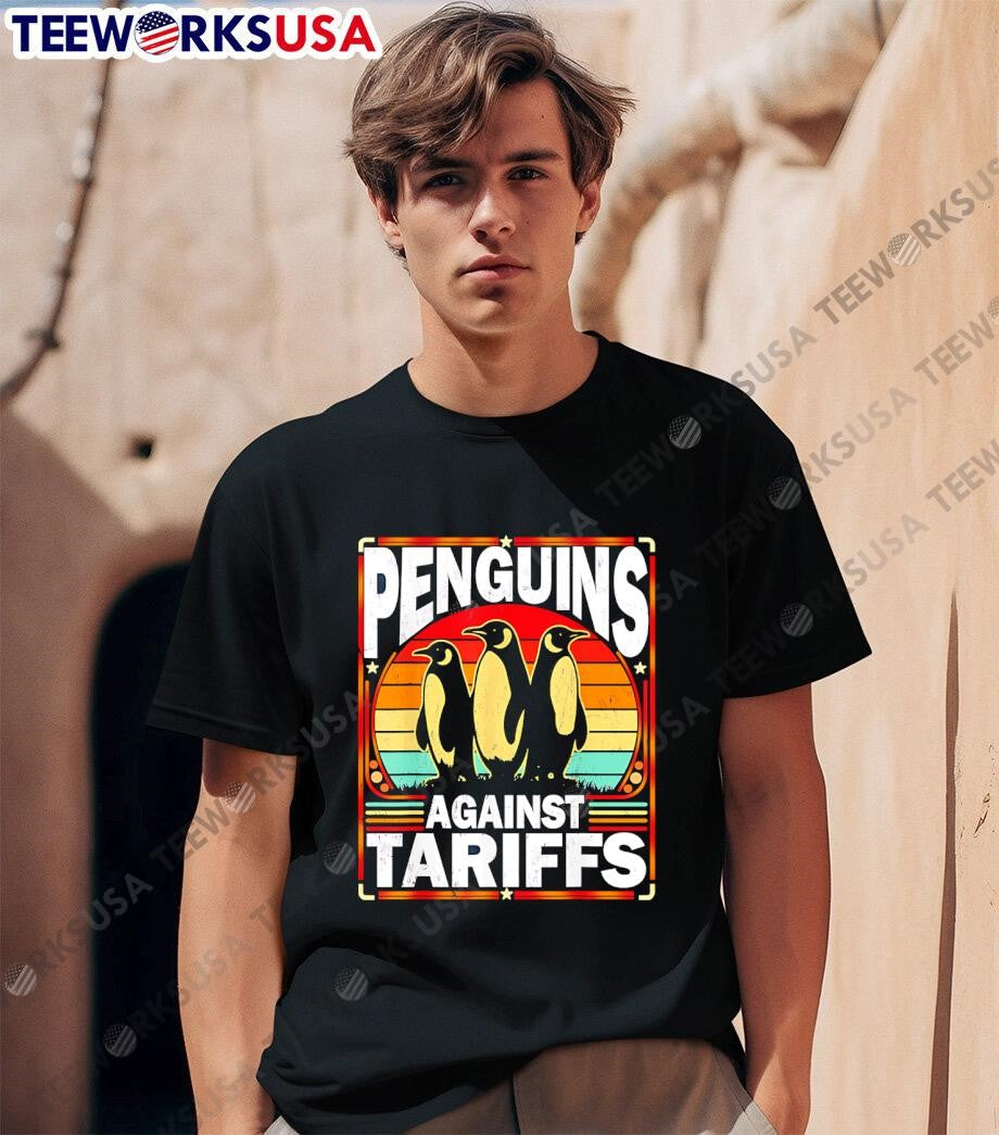 Penguins Against Tariffs Funny Anti - Adult & Kids T-Shirts, Sweatshirts & Hoodies apparel design preview 1