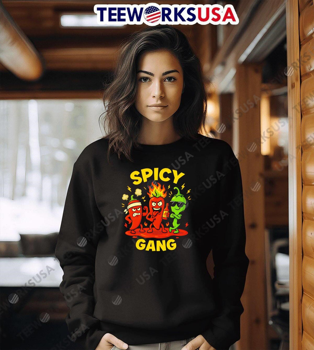 Spicy Gang Squad chili - Adult & Kids T-Shirts, Sweatshirts & Hoodies apparel design preview 6
