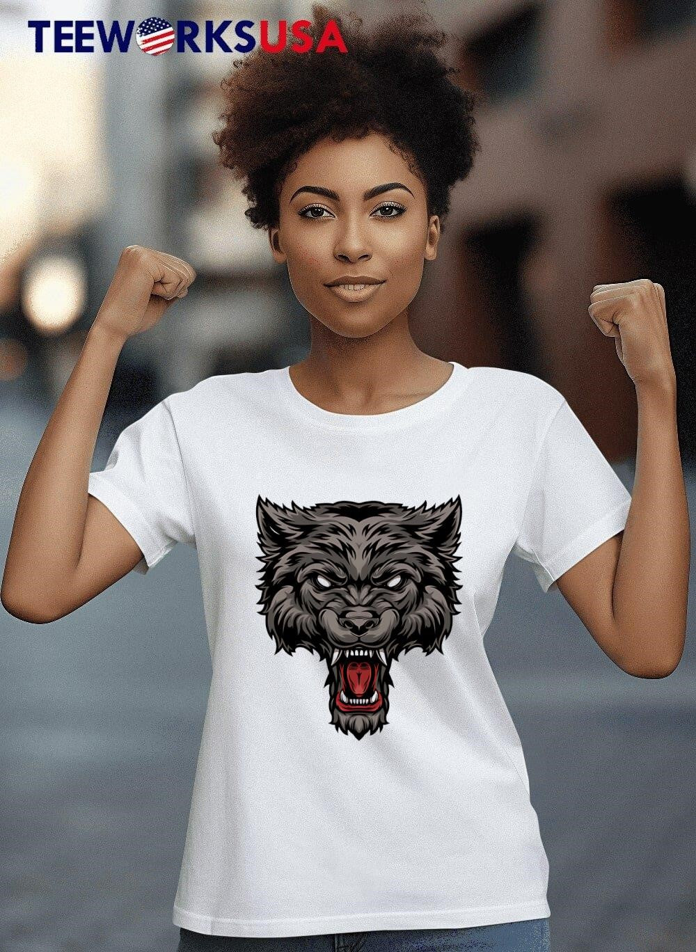 Wolf Animal big head - Adult & Kids T-Shirts, Sweatshirts & Hoodies apparel design preview 8