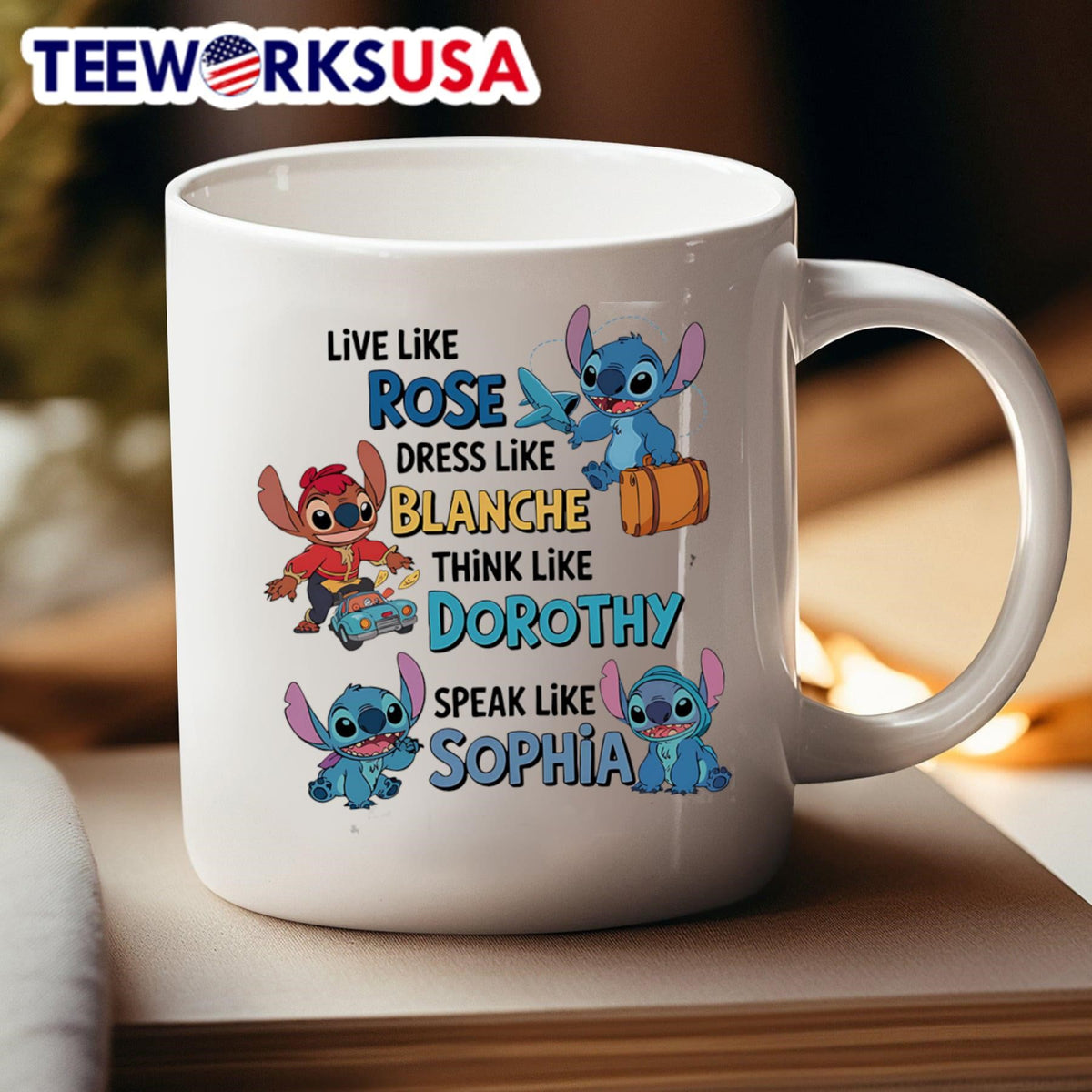 Stitch live like Rose dress Blanche think Dorothy - Adult & Kids T-Shirts, Sweatshirts & Hoodies apparel design preview 4
