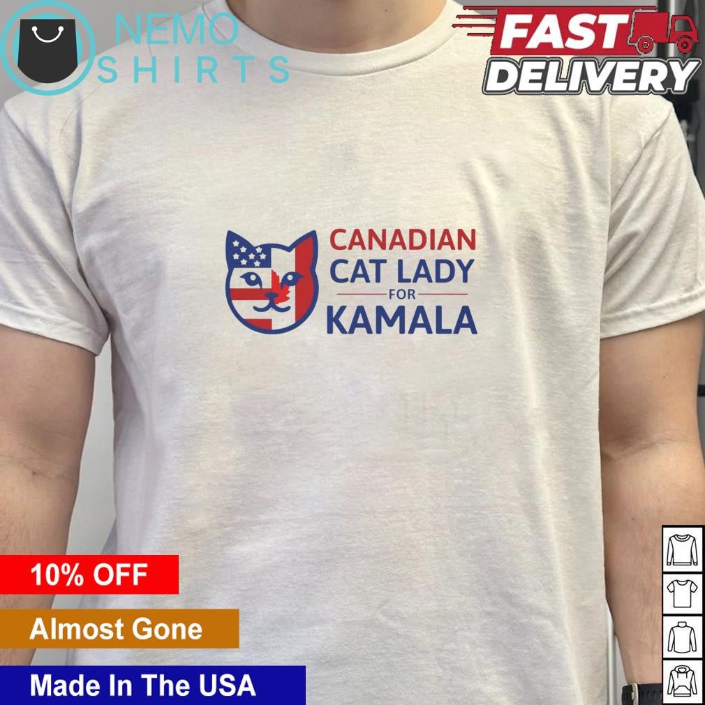 Canadian cat lady for Kamala - Adult & Kids T-Shirts, Sweatshirts & Hoodies apparel design preview 5