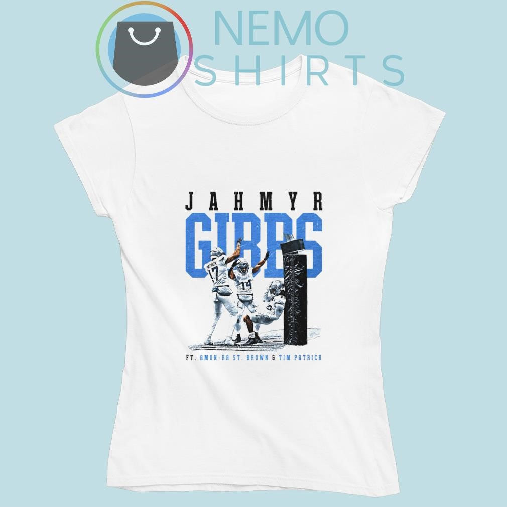 Jahmyr Gibbs Detroit Lions FT Amon Ra St Brown and - Adult & Kids T-Shirts, Sweatshirts & Hoodies apparel design preview 5