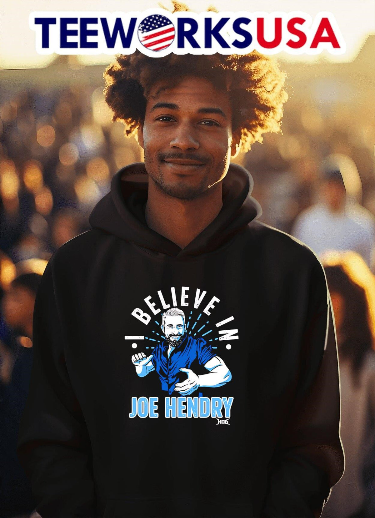 I believe in Joe Hendry HOG - Adult & Kids T-Shirts, Sweatshirts & Hoodies apparel design preview 2
