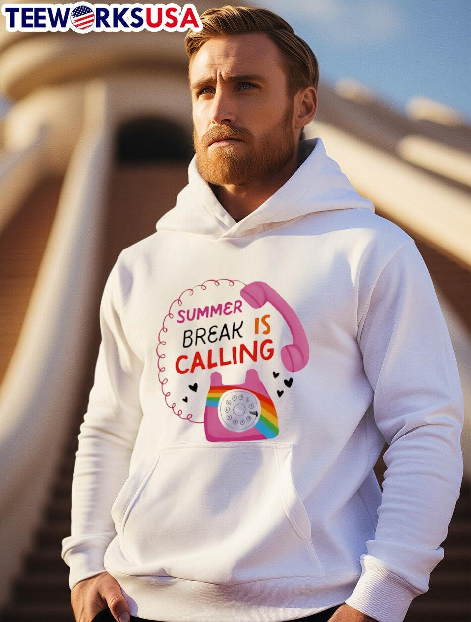 Summer break is calling - Adult & Kids T-Shirts, Sweatshirts & Hoodies apparel design preview 2