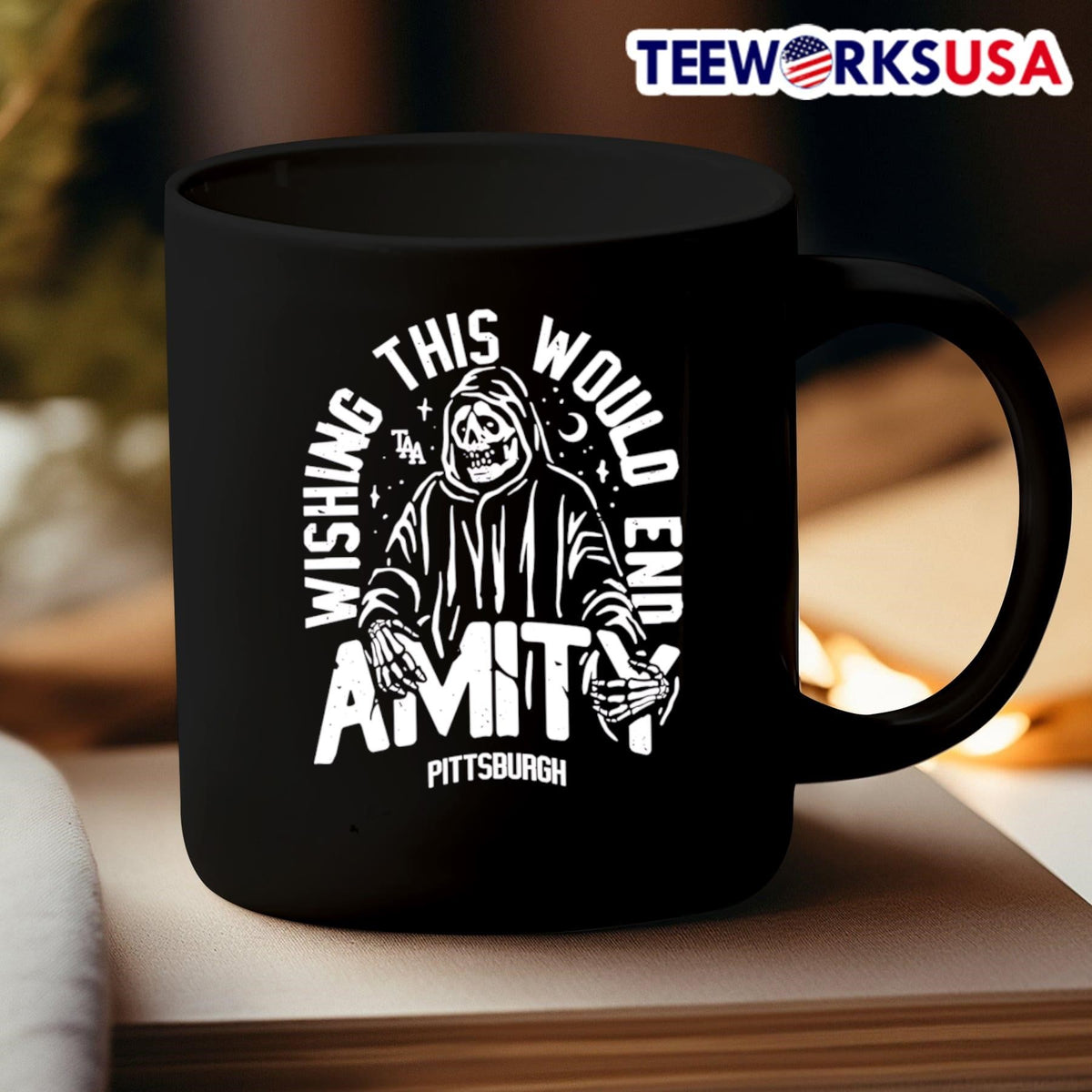 Pittsburgh Wishing This Would End Amity - Adult & Kids T-Shirts, Sweatshirts & Hoodies apparel design preview 3