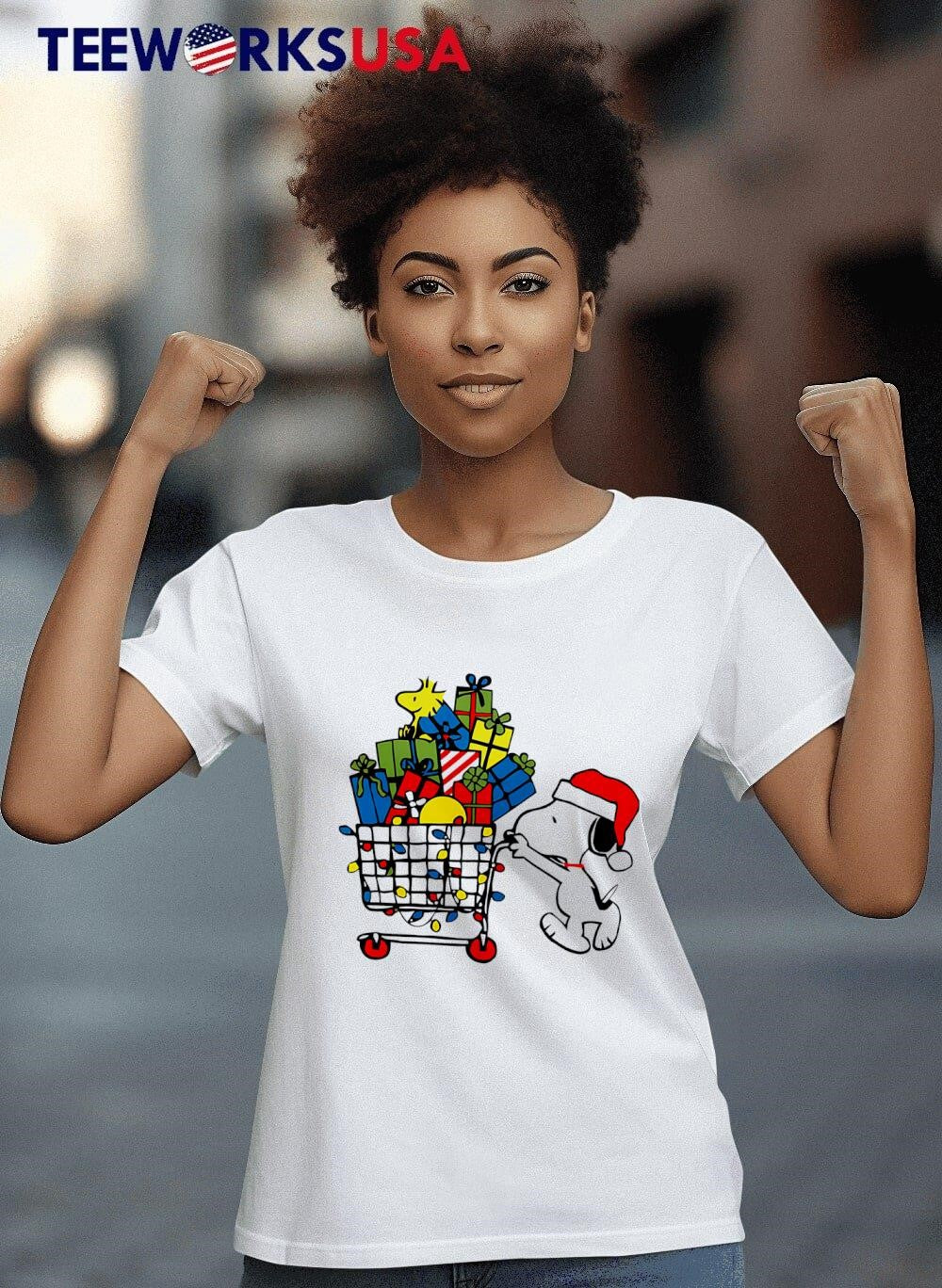 Snoopy go to the supermarket christmas - Adult & Kids T-Shirts, Sweatshirts & Hoodies apparel design preview 4