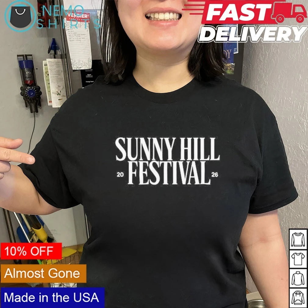 Dua Lipa wearing Sunny Hill Festival 2026 - Adult & Kids T-Shirts, Sweatshirts & Hoodies apparel design preview 2