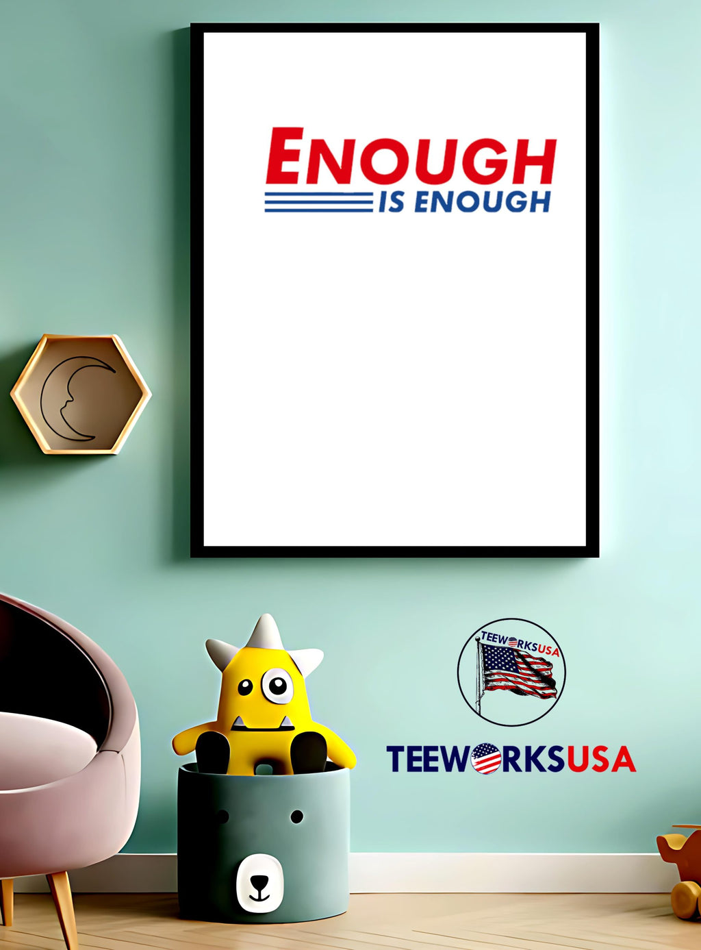Enough is - Adult & Kids T-Shirts, Sweatshirts & Hoodies apparel design preview 3