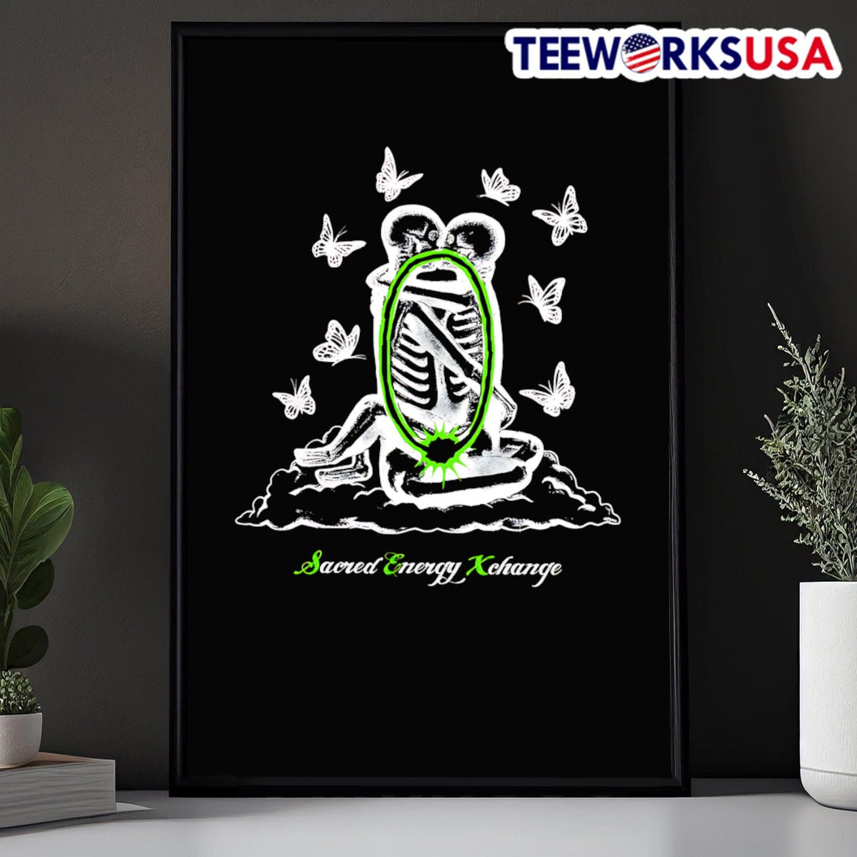 Skeleton sacred energy xchange - Adult & Kids T-Shirts, Sweatshirts & Hoodies apparel design preview 5