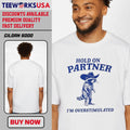 Hold on partner I'm overstimulated Raccoon Cowboy - Adult & Kids T-Shirts, Sweatshirts & Hoodies apparel design preview 1