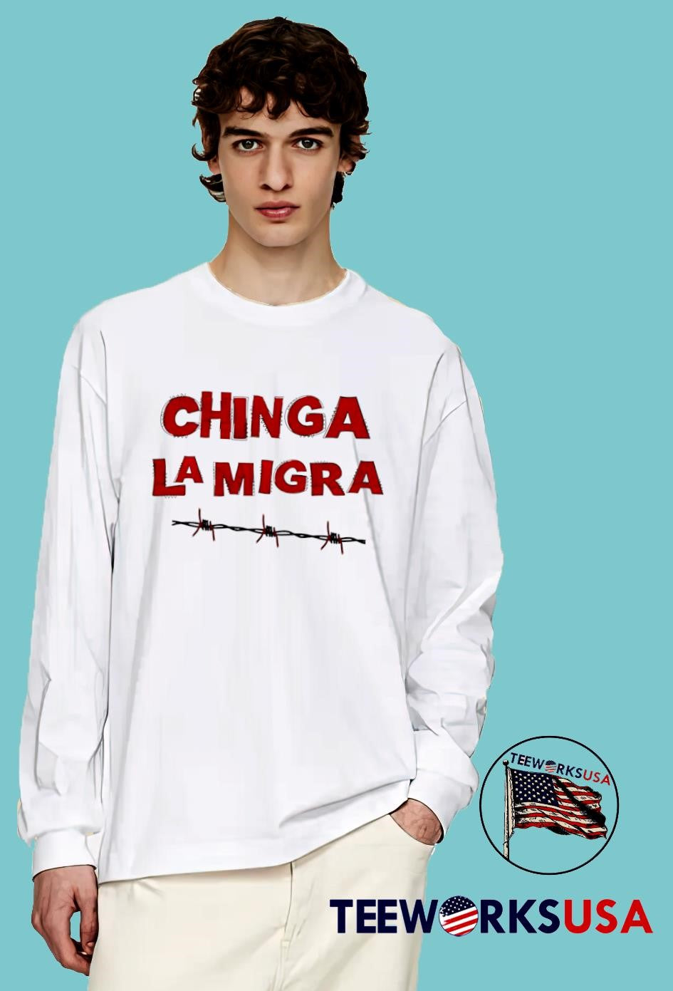 Chinga LA migra - Adult & Kids T-Shirts, Sweatshirts & Hoodies apparel design preview 4