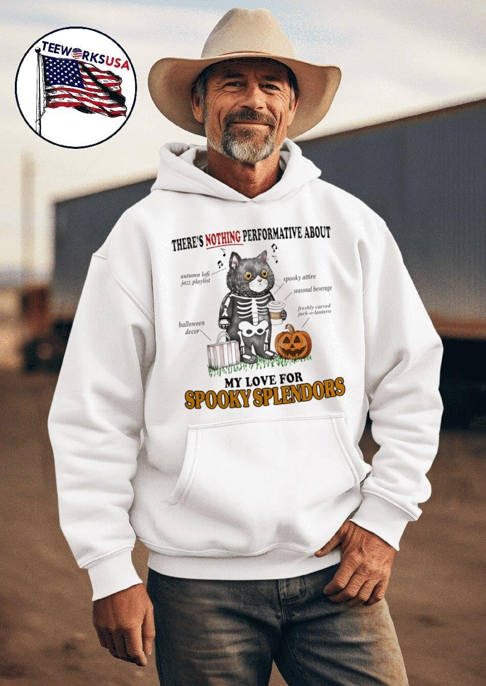 Cat there's nothing performative about my love for - Adult & Kids T-Shirts, Sweatshirts & Hoodies apparel design preview 2