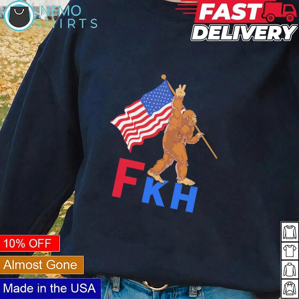 Bigfoot Sasquatch FKH fck Kamala Harris - Adult & Kids T-Shirts, Sweatshirts & Hoodies apparel design preview 1