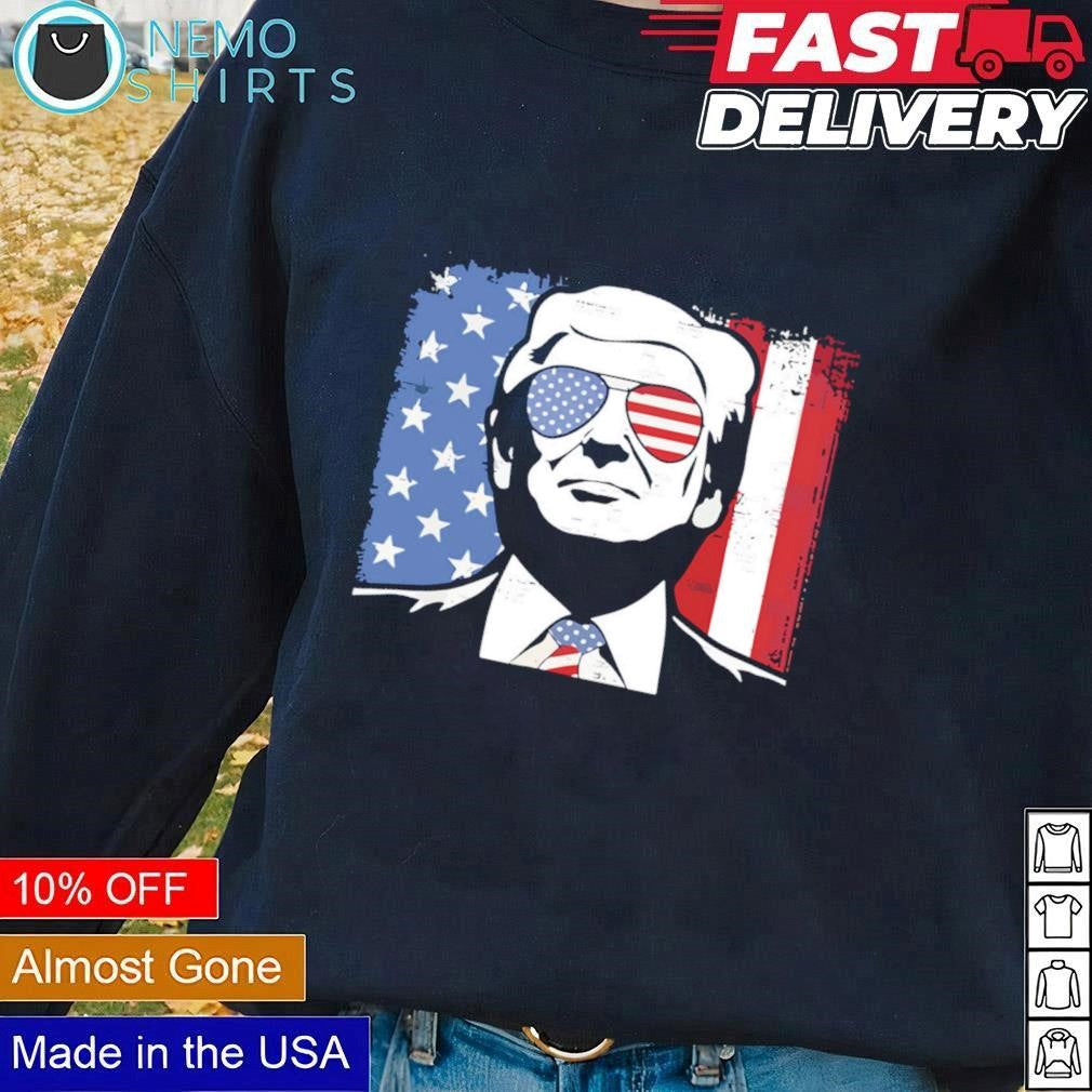 Trump USA flag glasses and tie - Adult & Kids T-Shirts, Sweatshirts & Hoodies apparel design preview 1