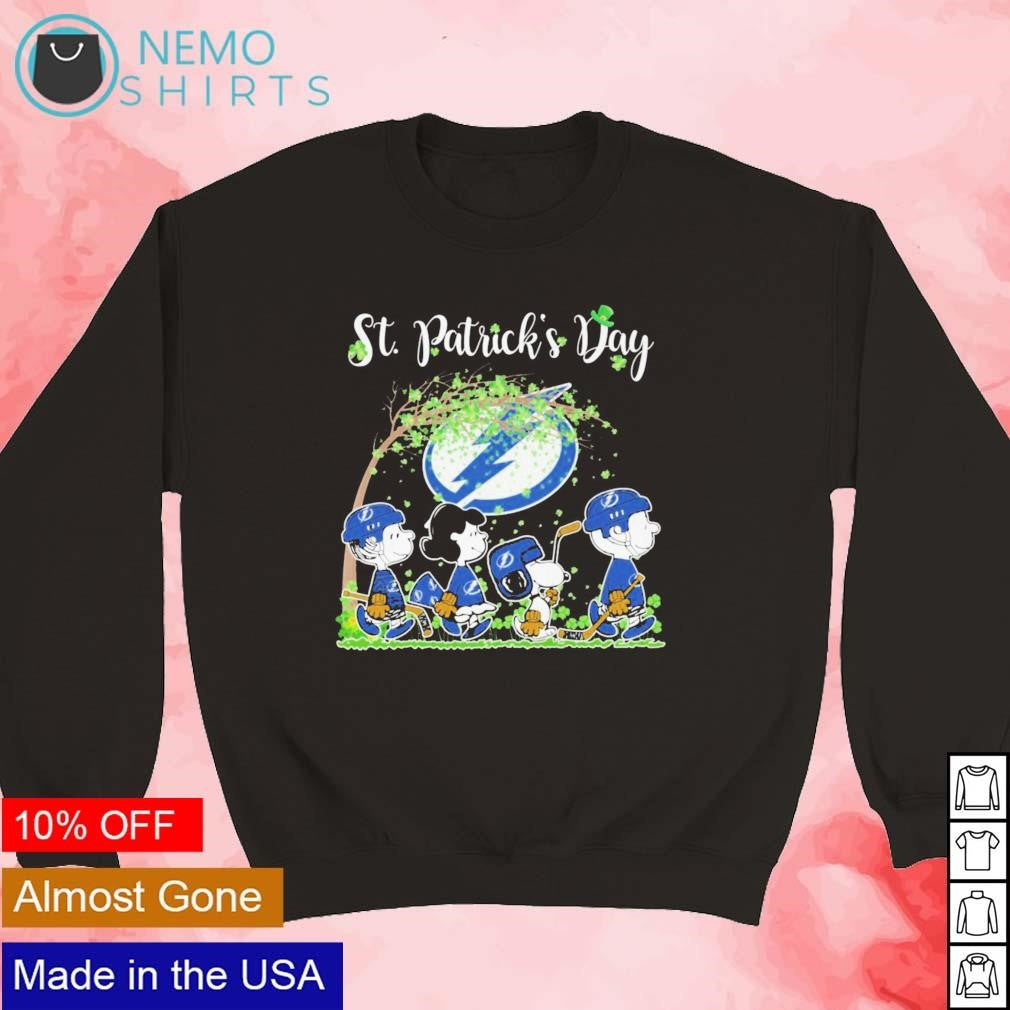 Peanuts characters Tampa Bay Lightning St. Patrick's - Adult & Kids T-Shirts, Sweatshirts & Hoodies apparel design preview 4