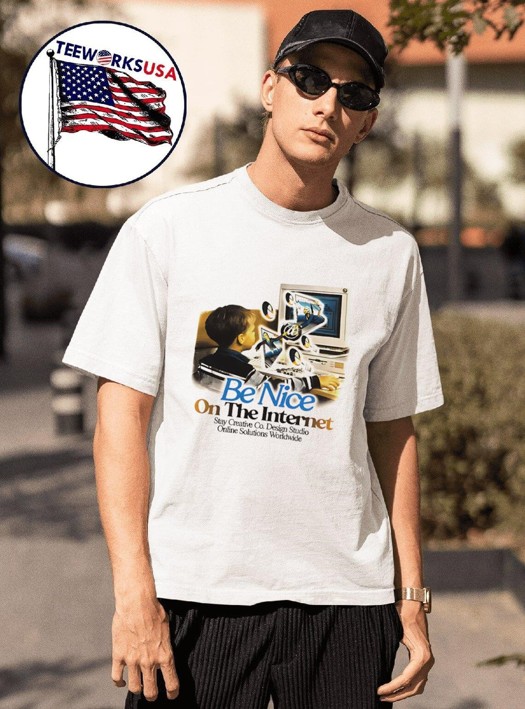 Be nice on the internet - Adult & Kids T-Shirts, Sweatshirts & Hoodies apparel design preview 1