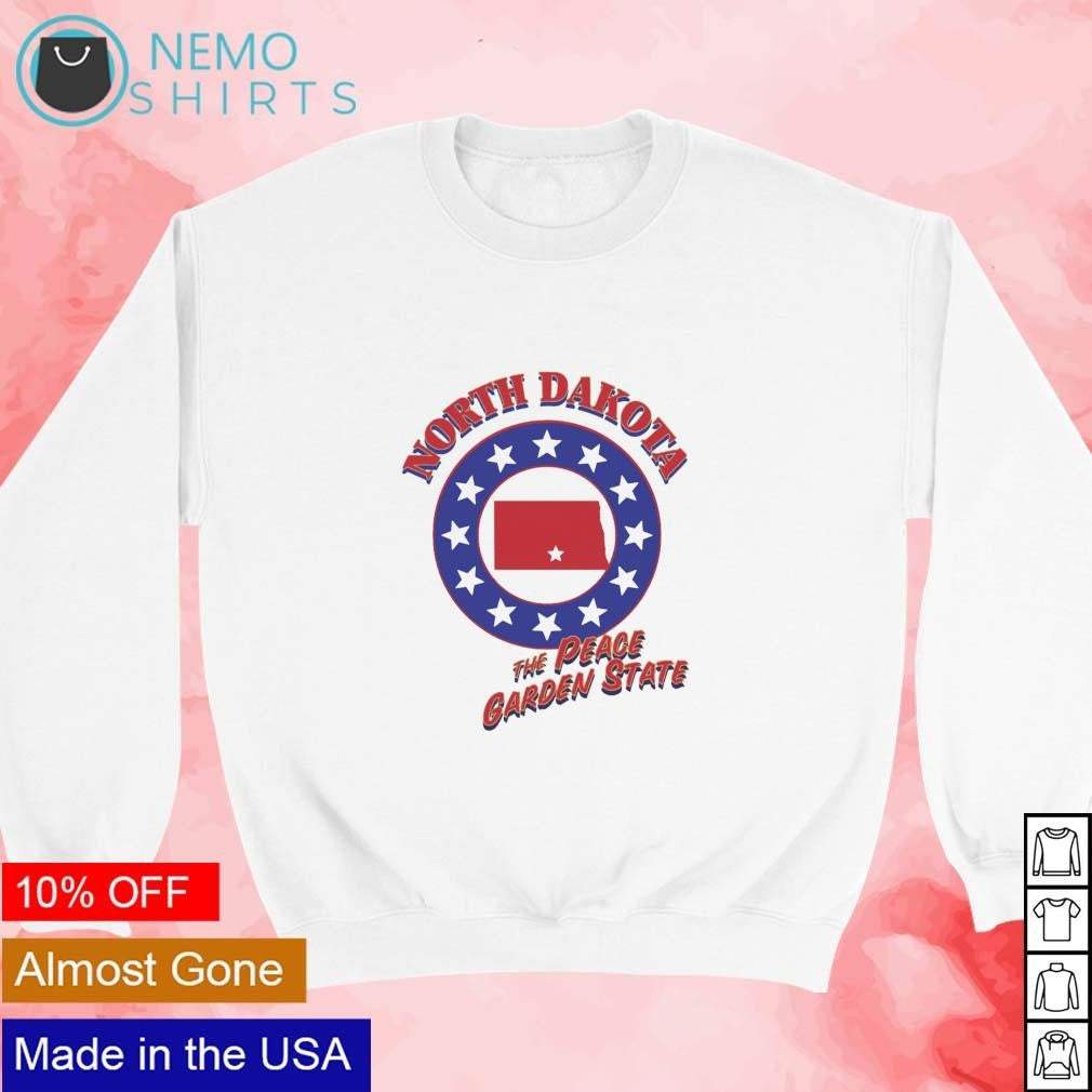 North Dakota the peace garden state - Adult & Kids T-Shirts, Sweatshirts & Hoodies apparel design preview 3