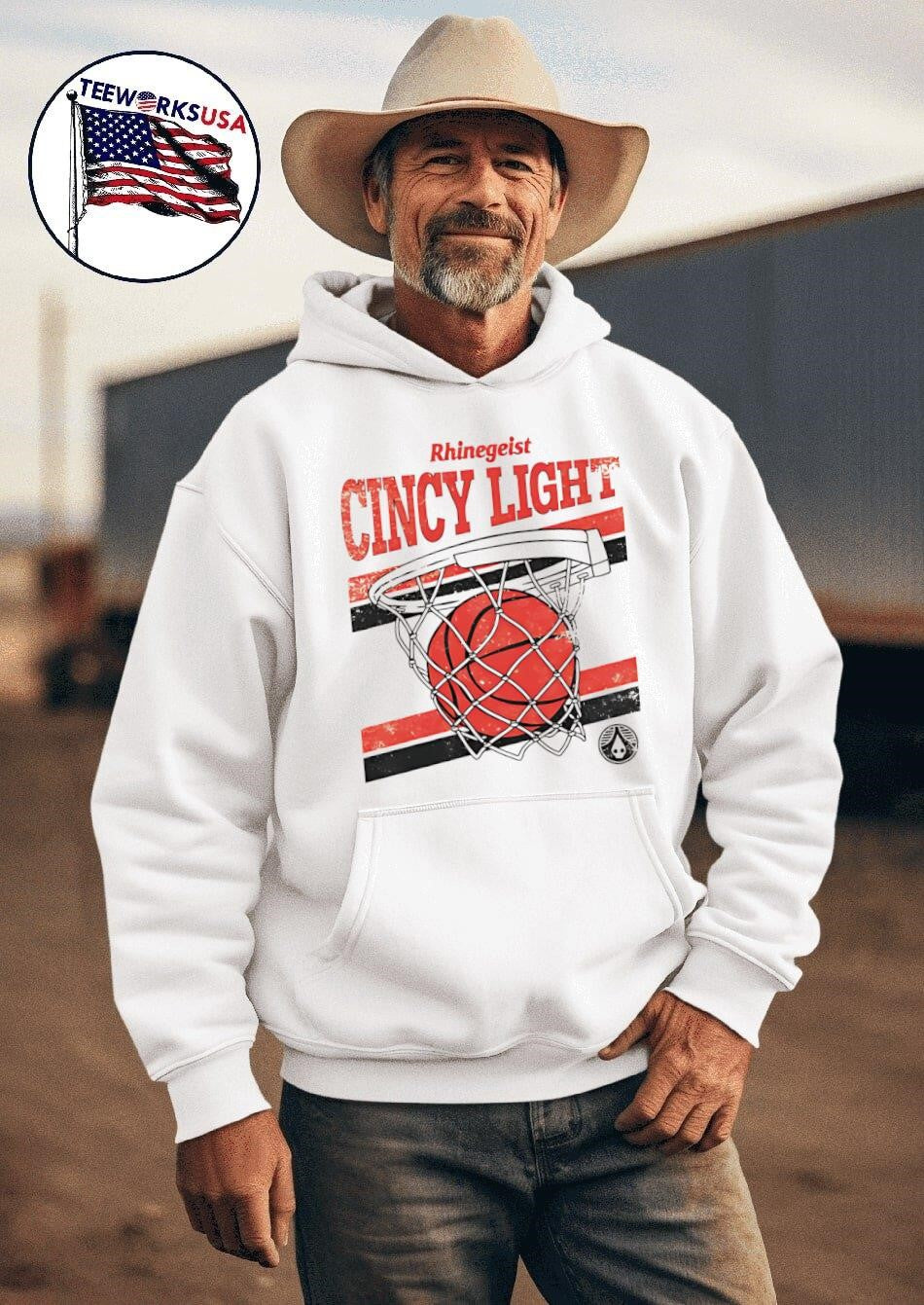 Cincy Light basketball - Adult & Kids T-Shirts, Sweatshirts & Hoodies apparel design preview 2