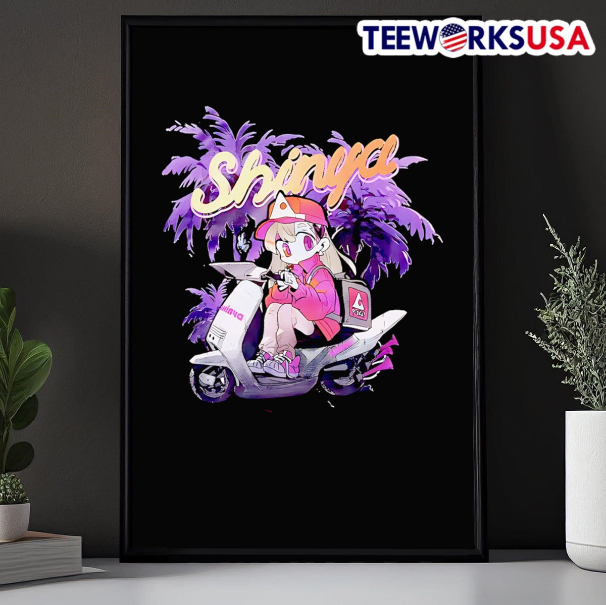 Shinya Pizza Delivery Scooter - Adult & Kids T-Shirts, Sweatshirts & Hoodies apparel design preview 5