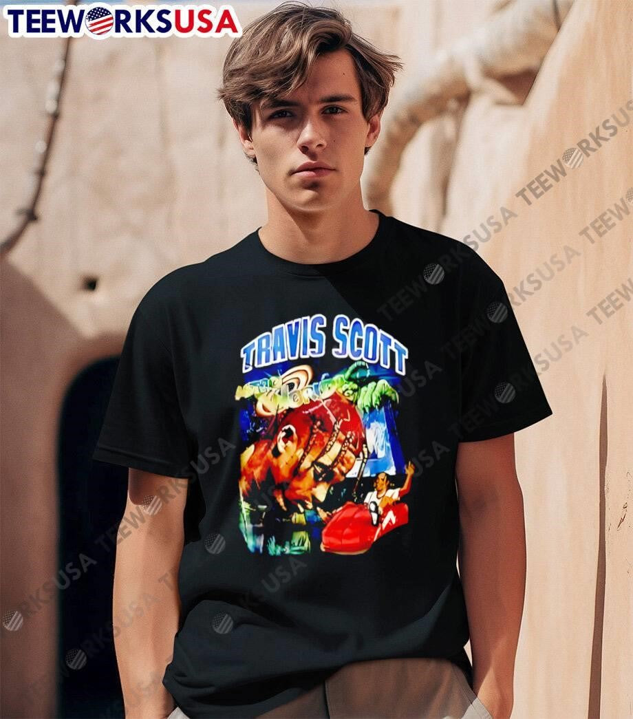 Travis Scott Astroworld Head and Roller Coaster - Adult & Kids T-Shirts, Sweatshirts & Hoodies apparel design preview 1