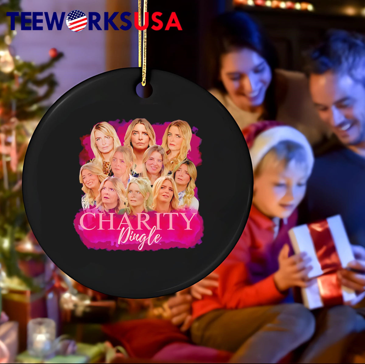 Charity Dingle Fan Collage Pink Themed Graphic - Adult & Kids T-Shirts, Sweatshirts & Hoodies apparel design preview 4