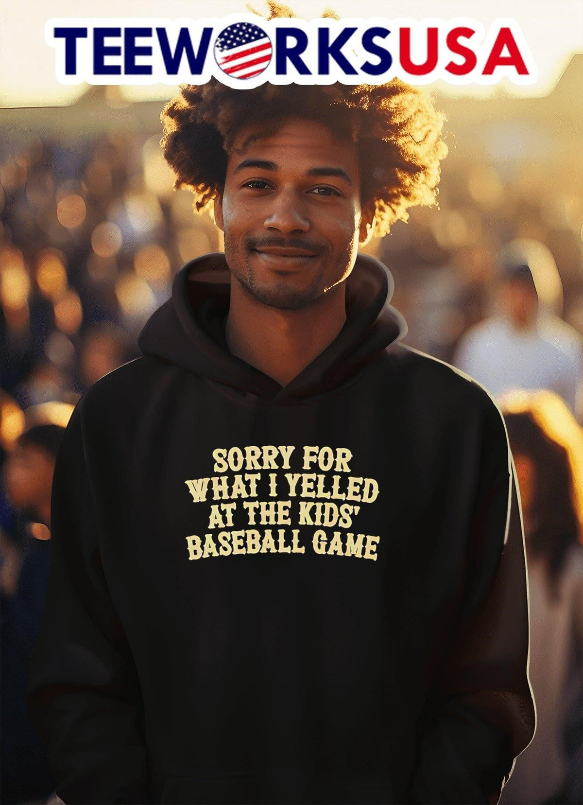 Sorry for what I yelled at the kids baseball game - Adult & Kids T-Shirts, Sweatshirts & Hoodies apparel design preview 2