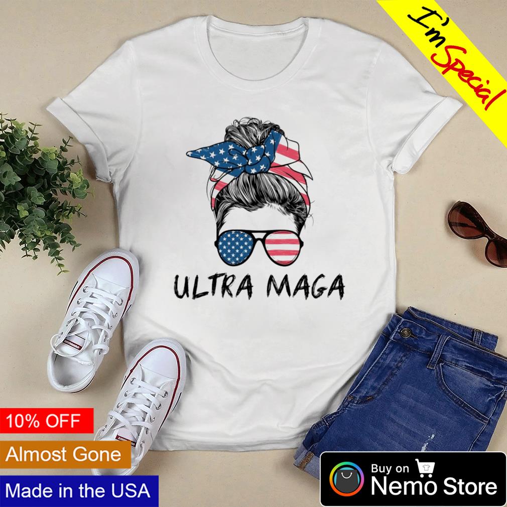 Messy Bun Trump girl ultra maga - Adult & Kids T-Shirts, Sweatshirts & Hoodies apparel design preview 3