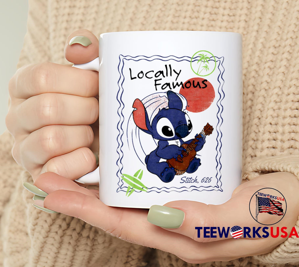 Stitch Locally Famous guitar - Adult & Kids T-Shirts, Sweatshirts & Hoodies apparel design preview 6