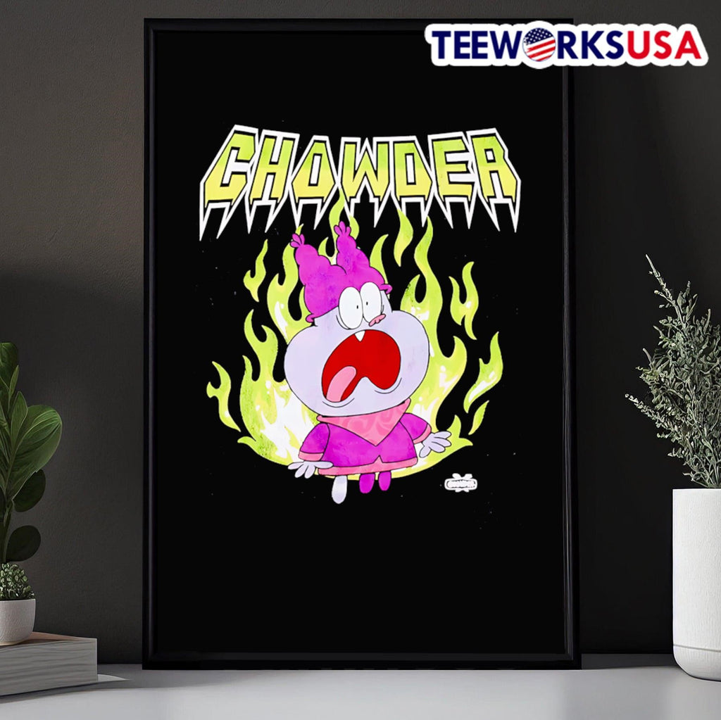 Chowder Metal Flames - Adult & Kids T-Shirts, Sweatshirts & Hoodies apparel design preview 5