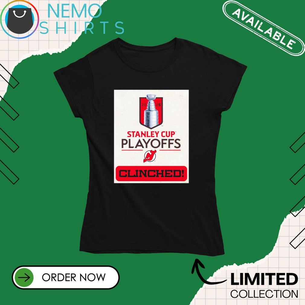 New Jersey Devils Clinched 2025 stanley cup playoffs - Adult & Kids T-Shirts, Sweatshirts & Hoodies apparel design preview 4