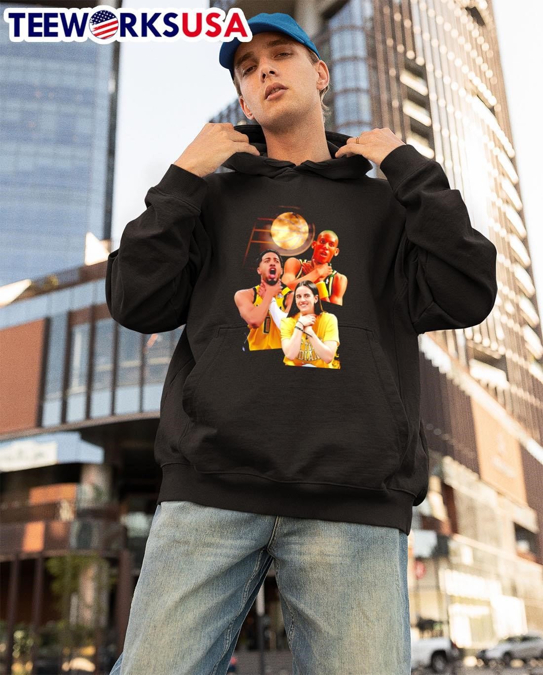 Pacers Logo Reggie Miller Tyrese Haliburton Caitlin - Adult & Kids T-Shirts, Sweatshirts & Hoodies apparel design preview 3