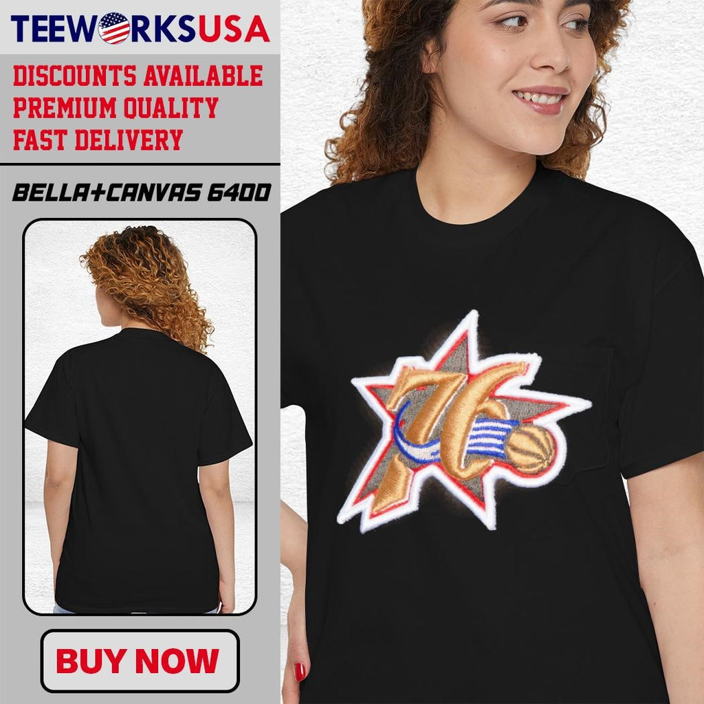 Philadelphia 76ers All Directions Corduroy logo - Adult & Kids T-Shirts, Sweatshirts & Hoodies apparel design preview 4