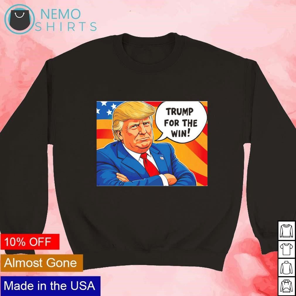 Trump for the win cartoon - Adult & Kids T-Shirts, Sweatshirts & Hoodies apparel design preview 3