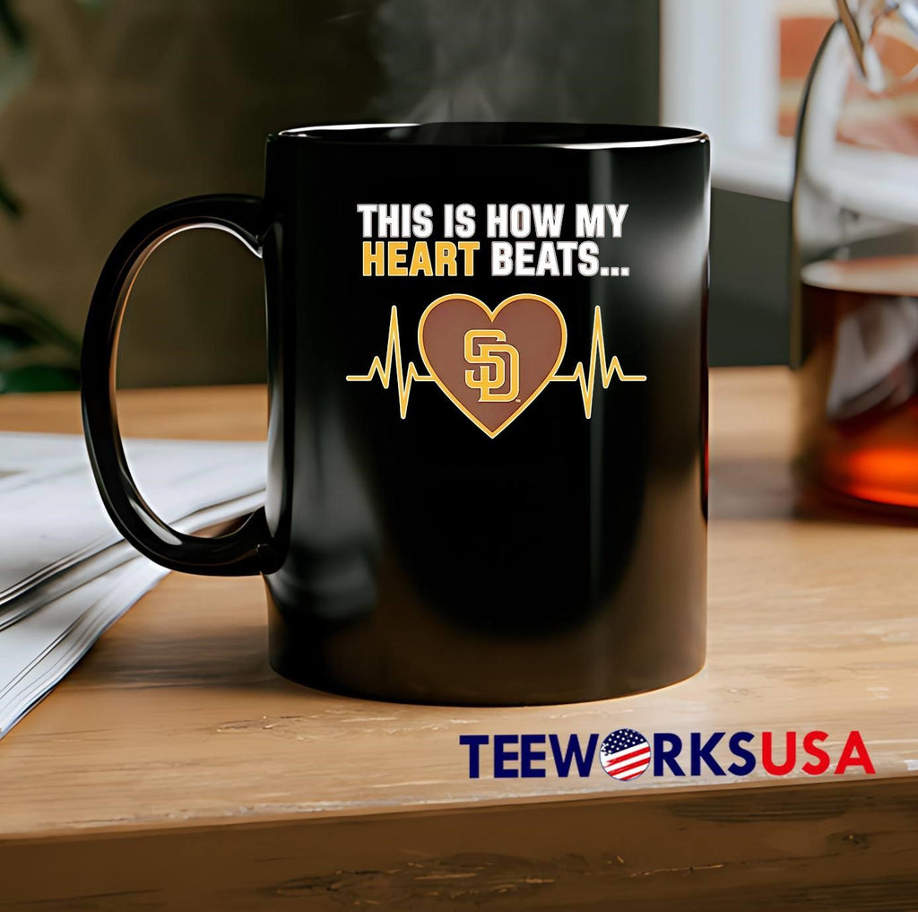 This is How My Heart Beats San Diego Padres - Adult & Kids T-Shirts, Sweatshirts & Hoodies apparel design preview 2