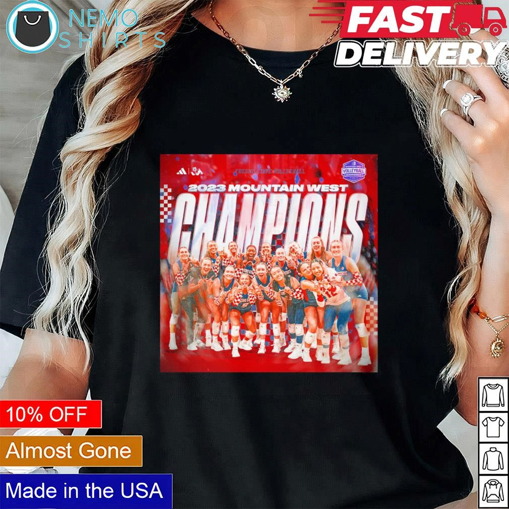 Fresno State volleyball Mountain West champions - Adult & Kids T-Shirts, Sweatshirts & Hoodies apparel design preview 1