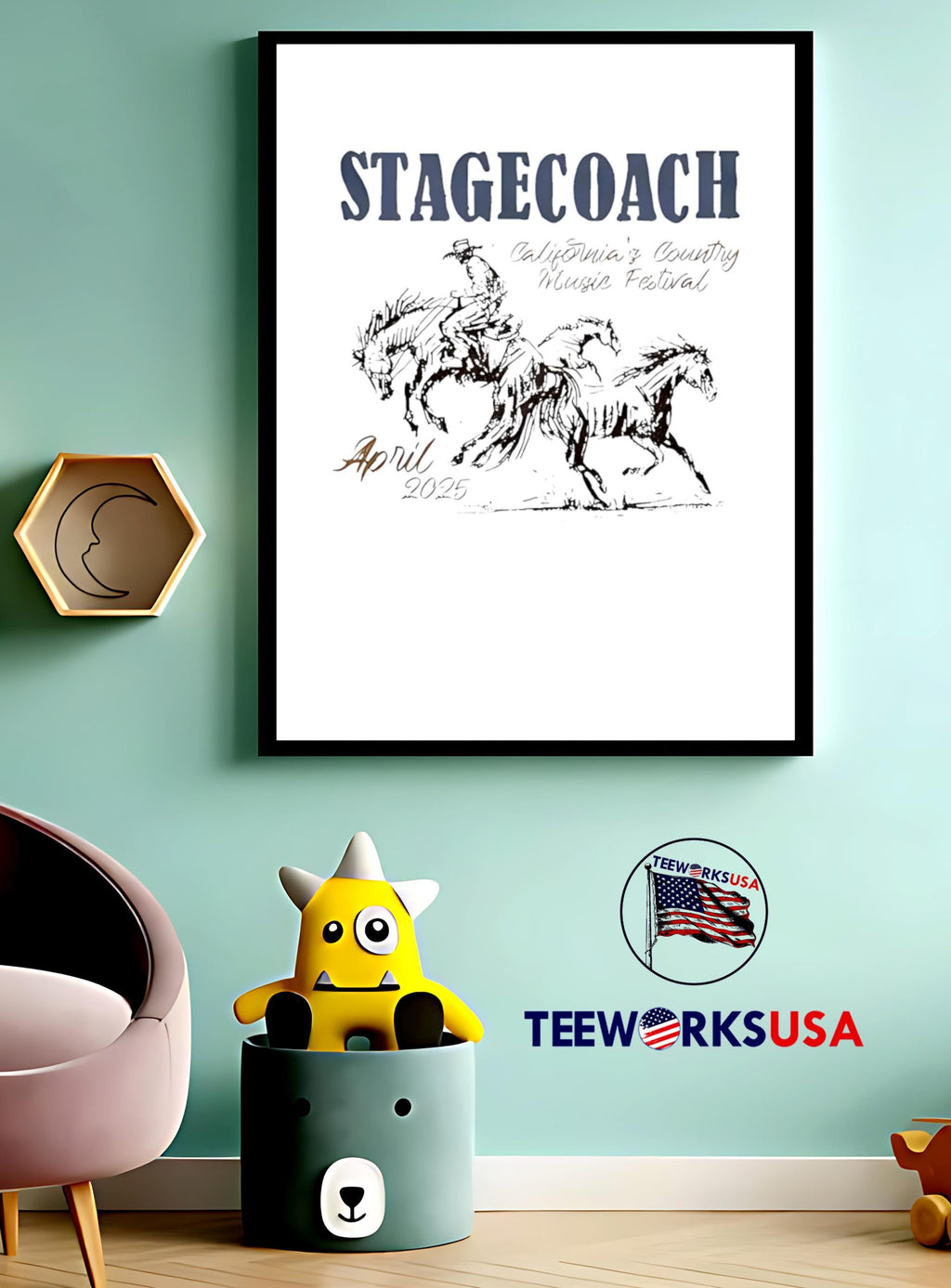 Country vibes at stagecoach 2025 with this cool - Adult & Kids T-Shirts, Sweatshirts & Hoodies apparel design preview 3